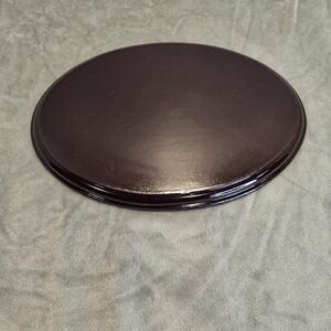 Nativity Set Wood Display Platform Oval 9" X 6" Christmas Vintage Brown